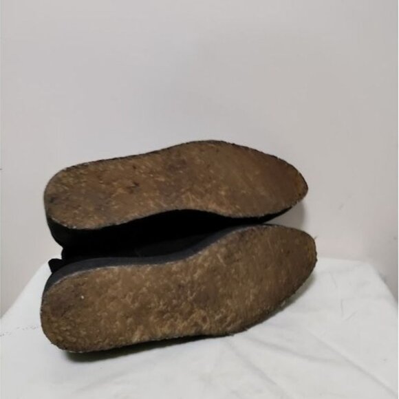 Clarks Ornella Chelsea Low Boot Black Suede Platform Boots Size 7 - Picture 7 of 8